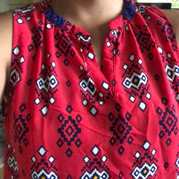 Pattern Red Dress - Picture 2 of 7